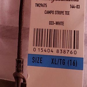 Tommy Bahama Light Top Silver and white can see thru the material